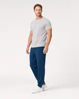 StringKing Men's StayWarm Joggers - Relaxed Fit, Navy Blue, Full Front Angle - Human Model