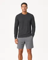 StringKing Men's StayWarm Sweater - Sharp Fit, Black, Full Front - Human Model - Top of head to Knees