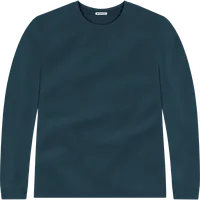 StringKing Men's Pima Jersey Long Sleeve Tee - Sharp Fit, Navy, Front