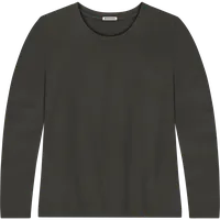 StringKing Women's Pima Terry Long Sleeve Tee - Relaxed Fit, Peat, Front