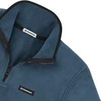 StringKing Men's Polartec Fleece Quarter Zip - Sharp Fit, Indian Teal, Detail