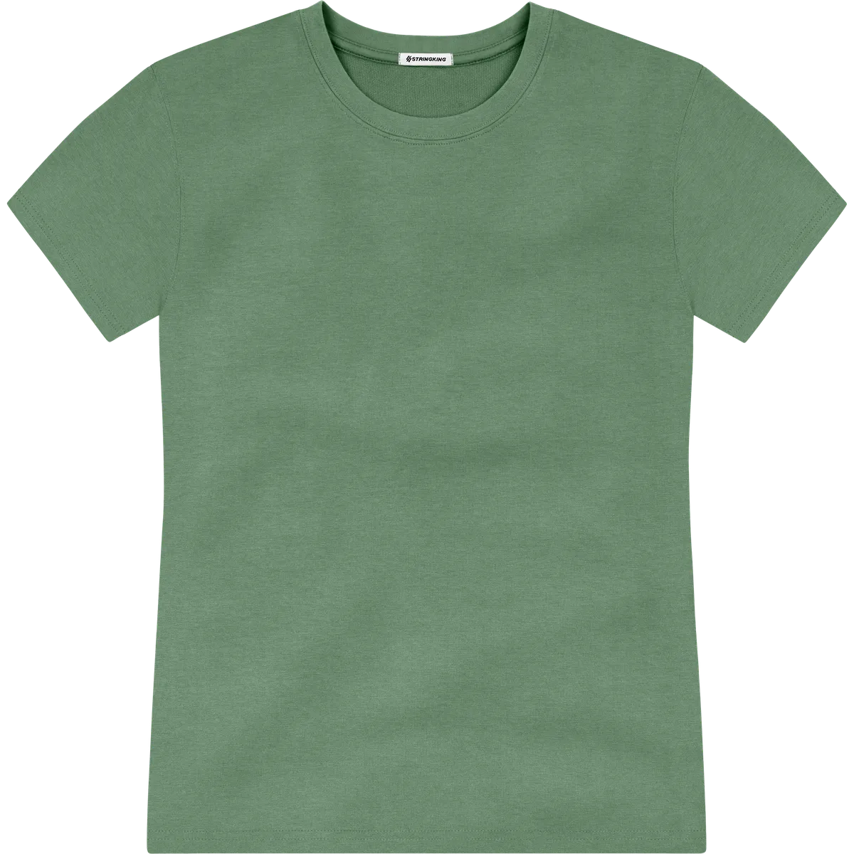 StringKing Men's Heavy Pima Cotton T-Shirt - Sharp Fit, Green, Front