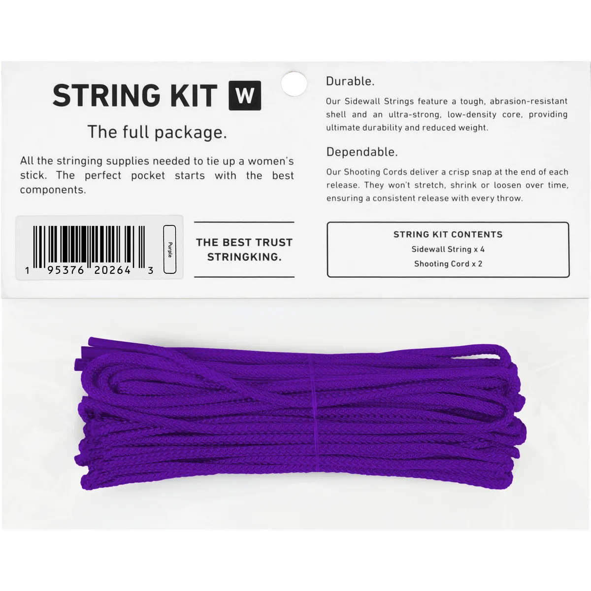 StringKing Women's String Kit - String Kit, Purple, Packaged, Back