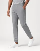 StringKing Men's StayWarm Joggers - Sharp Fit, Gray, Full Front - Human Model - Waist to Feet