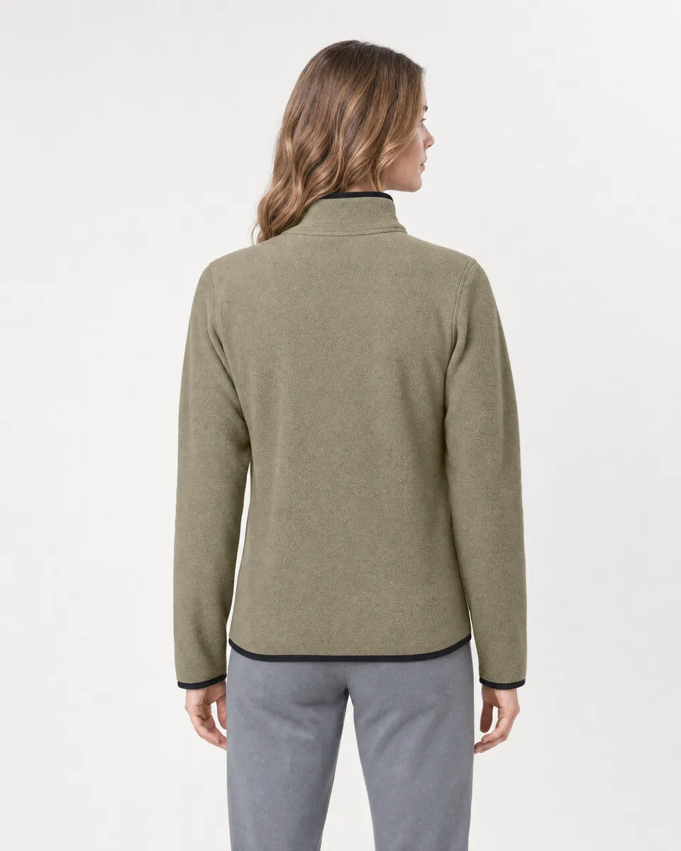 StringKing Women's Polartec Fleece Full Zip with Pockets - Sharp Fit, Mermaid, Full Back - Human Model - Top of head to Mid-thigh