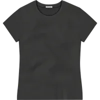 StringKing Women's Pima Terry Tee - Relaxed Fit, Black, Front