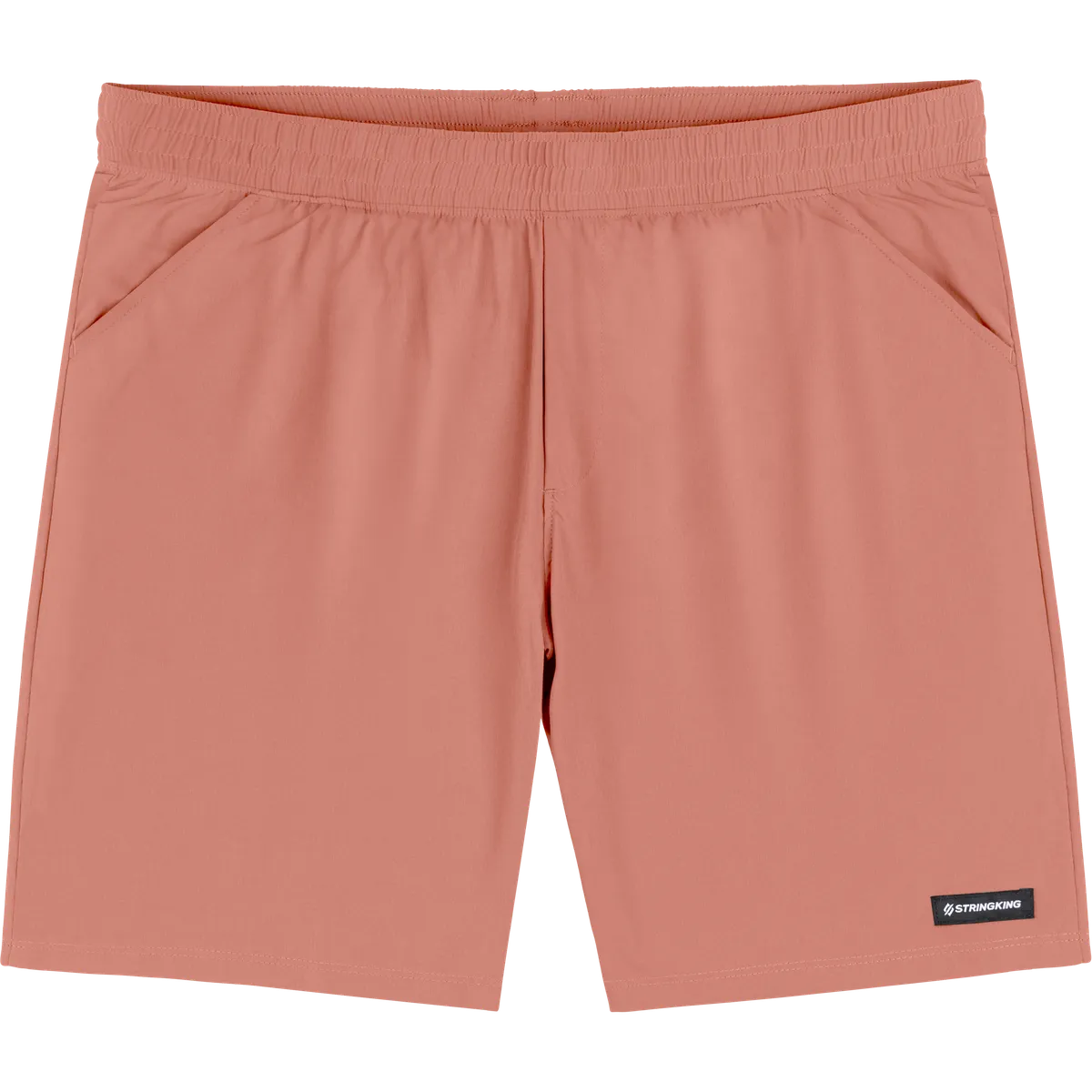 StringKing Men's Nylon Flex Shorts - Sharp Fit, Crabapple, Front