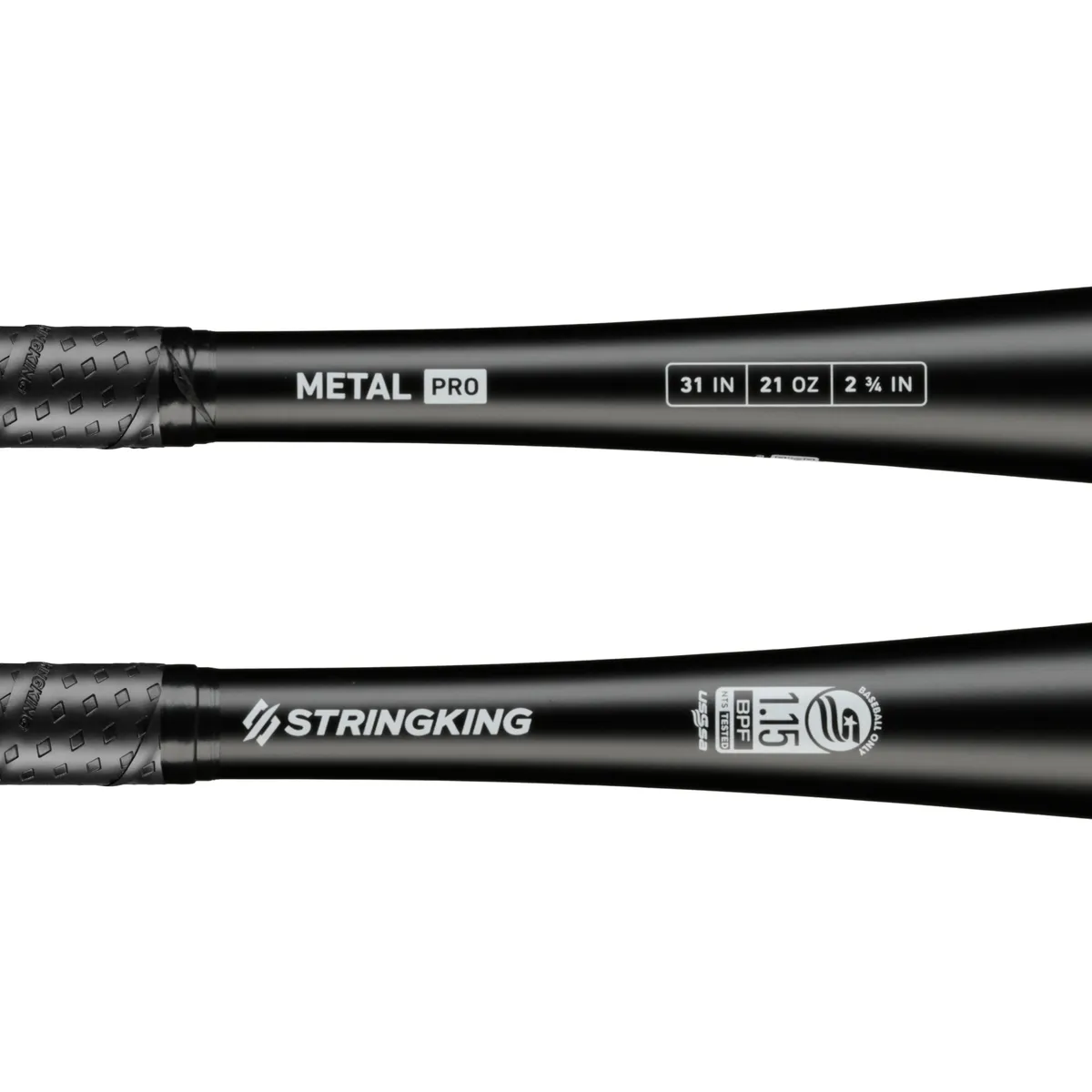 StringKing Metal Pro USSSA - Drop 10, 31" / 21 oz, Black, Bat Details, Horizontal