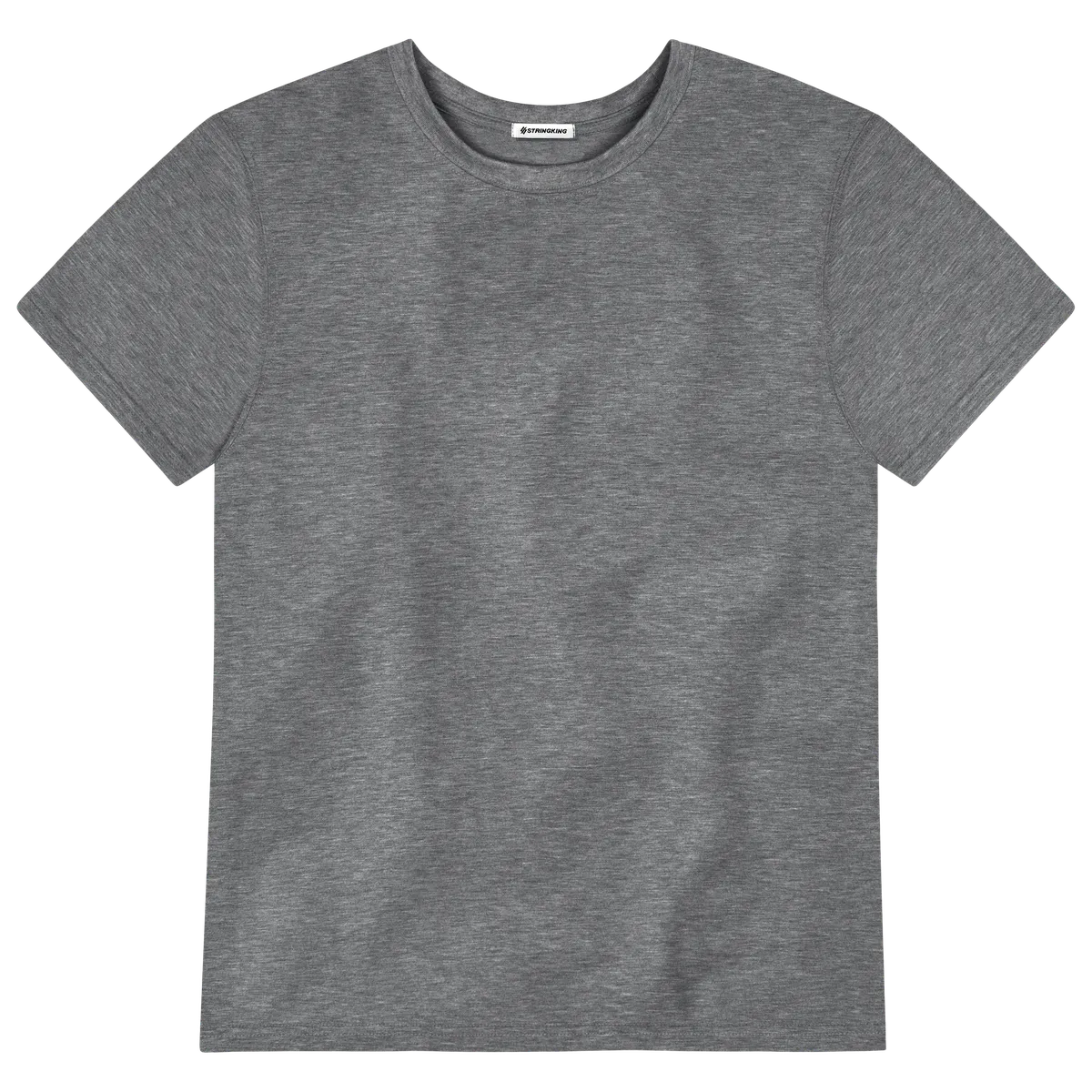StringKing Men's FlexStyle Short Sleeve Crewneck T-Shirt - Relaxed Fit, Heather Gray, Front