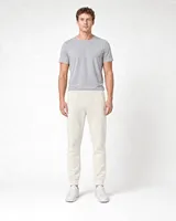 StringKing Men's Pima Terry Sweatpants - Sharp Fit, Tofu, Full Front - Human Model