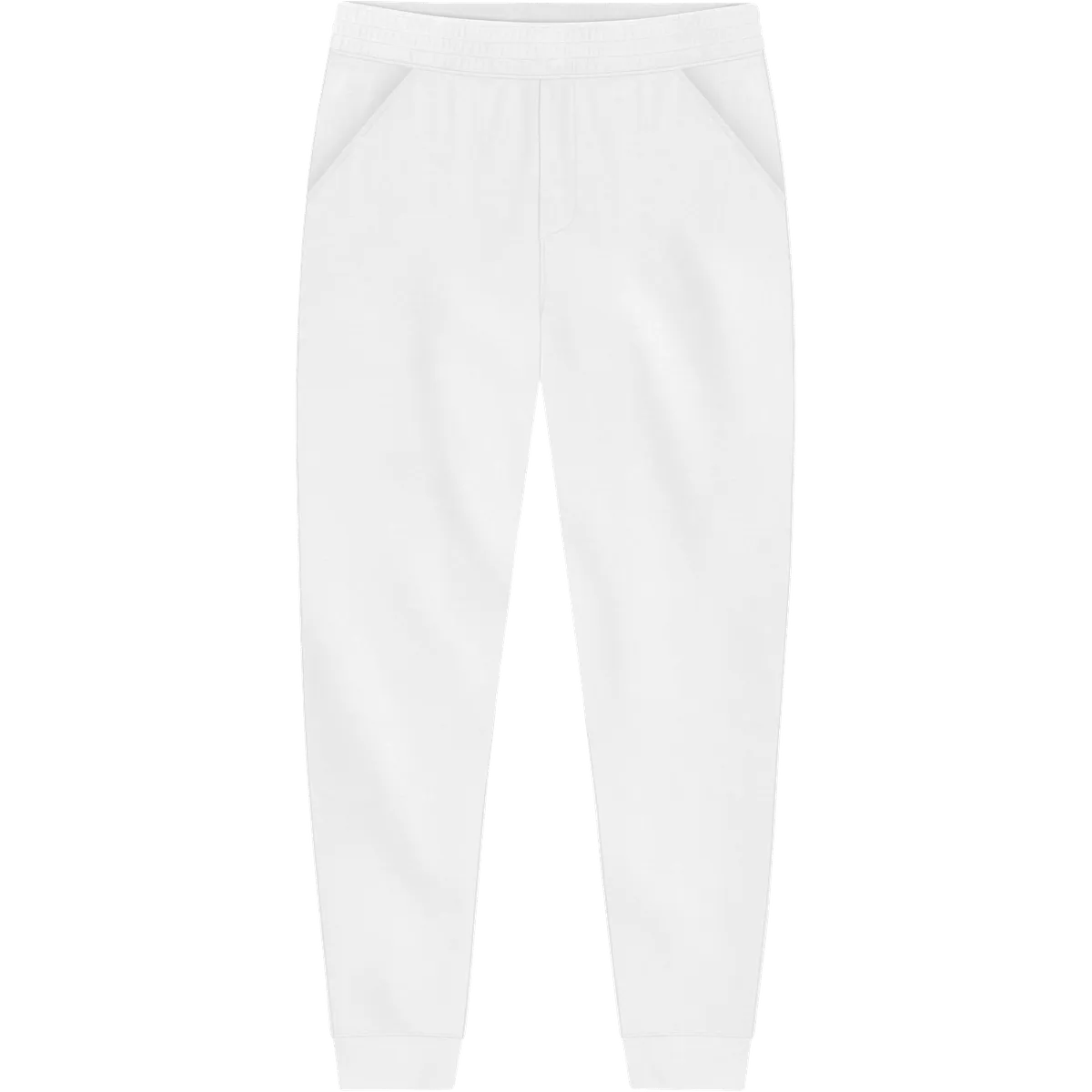 StringKing Men's Pima Terry Sweatpants - Relaxed Fit, White, Front
