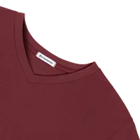 StringKing Men's FlexStyle Short Sleeve V-Neck T-Shirt - Sharp Fit, Rhubarb, Detail