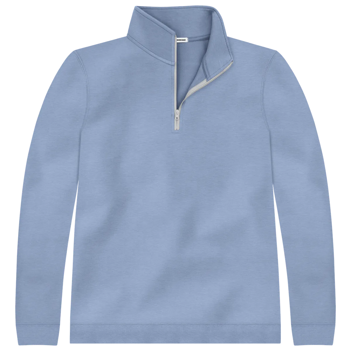 StringKing Men's Pima Cotton Quarter Zip - Sharp Fit, Slate Blue, Front