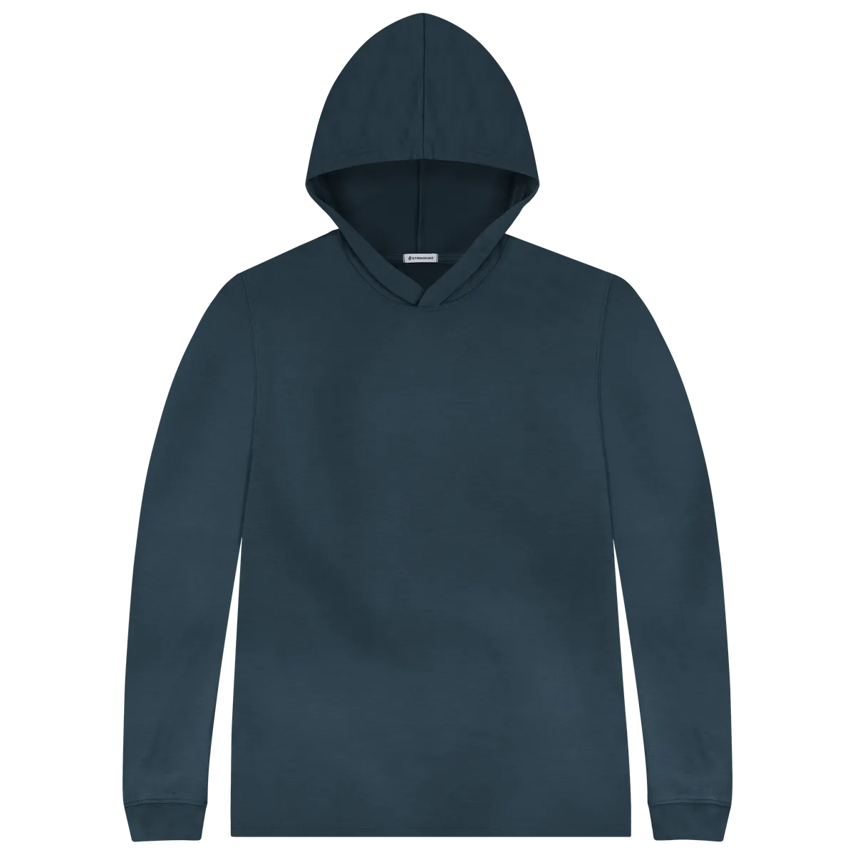 StringKing Men's Pima Cotton Lightweight Hoodie - Sharp Fit, Navy, Front