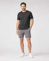StringKing Men's Pima Terry Tee - Sharp Fit, Peat, Full Front - Human Model