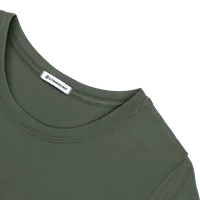 StringKing Women's FlexStyle Short Sleeve Crewneck T-Shirt - Sharp Fit, Thyme, Detail