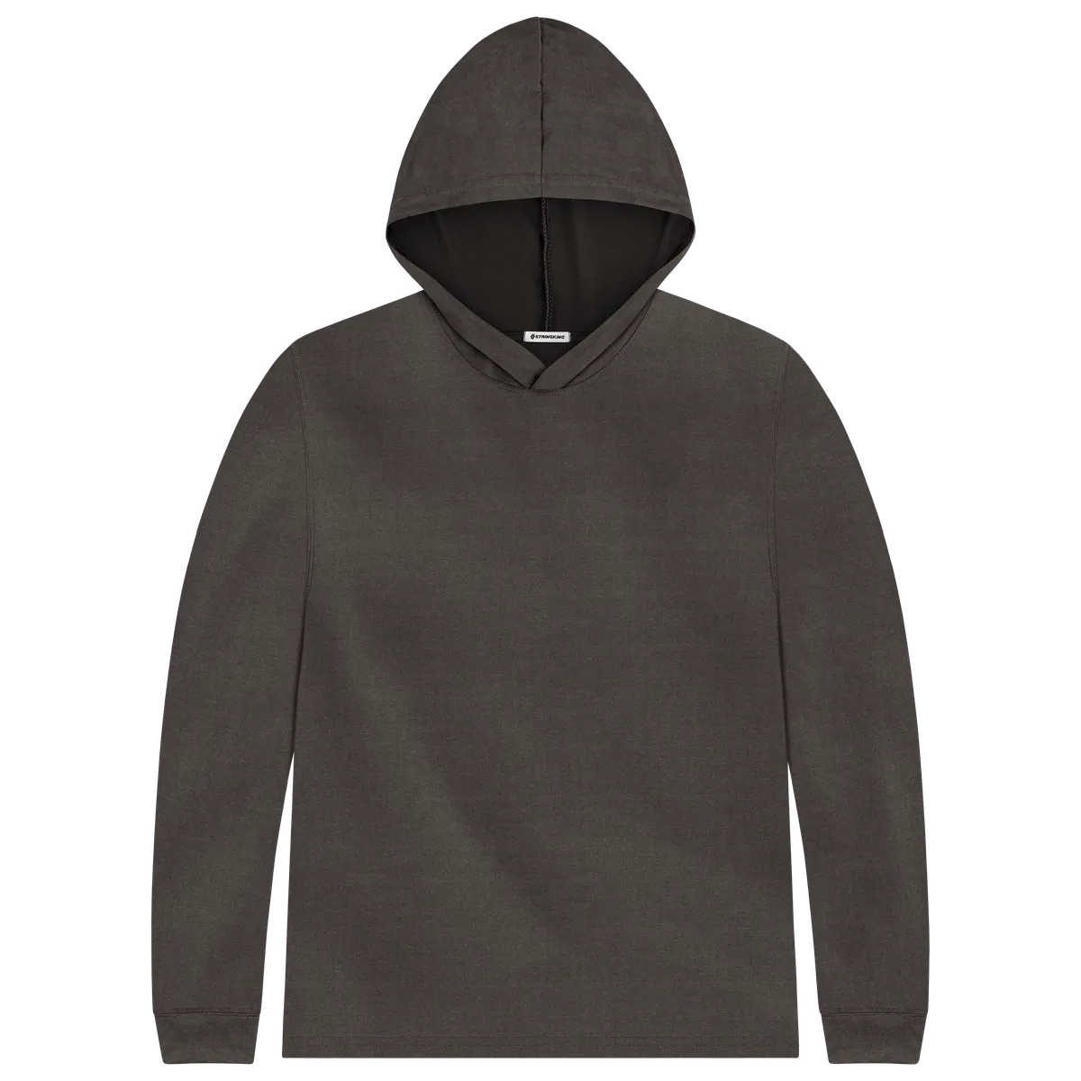 StringKing Men's FlexTech Lightweight Hoodie - Relaxed Fit, Charcoal, Front