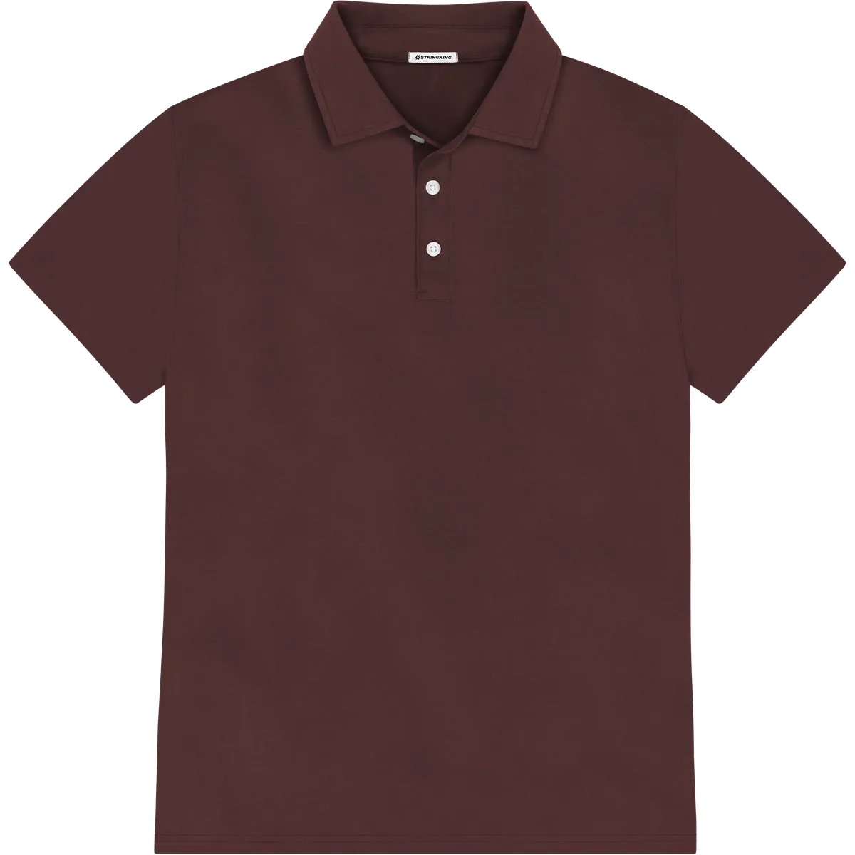 StringKing Men's Pima Jersey Classic Polo - Relaxed Fit, New Maroon, Front