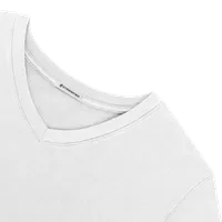 StringKing Men's Heavy Pima Cotton V-Neck T-Shirt - Relaxed Fit, White, Detail