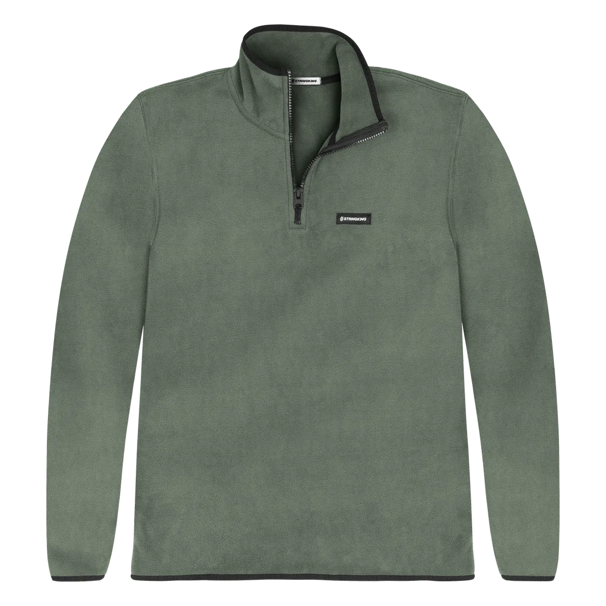 StringKing Men's Polartec Fleece Quarter Zip - Sharp Fit, Avenue Green, Front