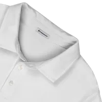 StringKing Men's Pima Cotton Long Sleeve Polo - Relaxed Fit, White, Detail