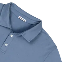 StringKing Men's Pima Cotton Short Sleeve Polo - Relaxed Fit, Slate Blue, Detail
