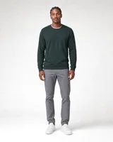 StringKing Men's Pima Terry Crew Sweatshirt - Sharp Fit, Pine Grove, Full Front - Human Model