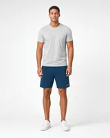 StringKing Men's StayWarm Shorts - Relaxed Fit, Navy Blue, Full Front - Human Model