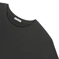 StringKing Men's Pima Terry Long Sleeve Tee - Relaxed Fit, Black, Detail