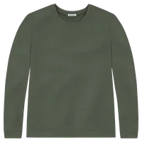 StringKing Men's Pima Cotton Crewneck Sweatshirt - Sharp Fit, Moss, Front