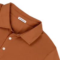 StringKing Men's FlexStyle Short Sleeve Polo - Sharp Fit, Bombay Brown, Detail