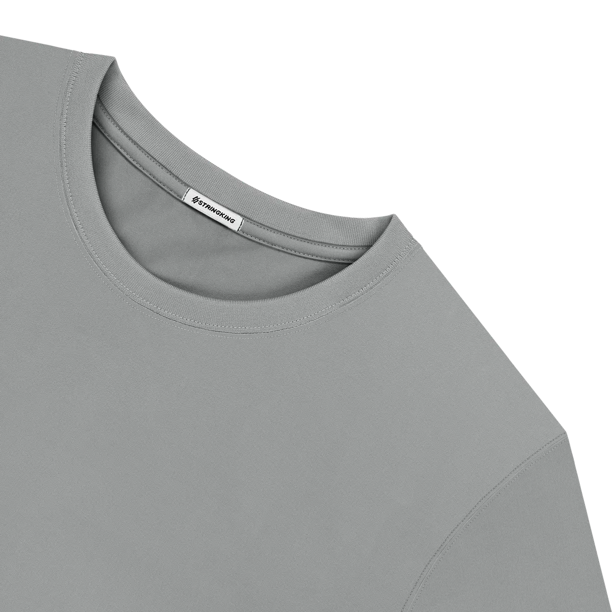 StringKing Men's StayWarm Long Sleeve T-Shirt - Relaxed Fit, Gray, Detail