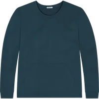 StringKing Men's Pima Terry Crew Sweatshirt - Sharp Fit, Navy, Front