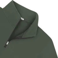 StringKing Men's Pima Terry Quarter Zip - Relaxed Fit, Moss, Detail