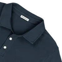 StringKing Men's Pima Cotton Short Sleeve Polo - Sharp Fit, Navy, Detail