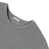 StringKing Men's FlexStyle Long Sleeve Crewneck T-Shirt - Sharp Fit, Heather Gray, Detail