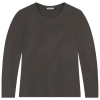 StringKing Women's FlexTech Long Sleeve Crewneck T-Shirt - Sharp Fit, Charcoal, Front