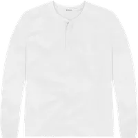 StringKing Men's Pima Jersey Henley - Relaxed Fit, White, Front
