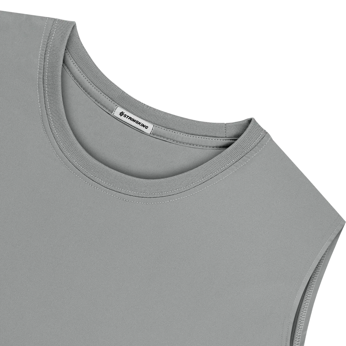 StringKing Men's StayCool Tank Top - Relaxed Fit, Gray, Detail