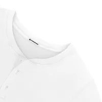 StringKing Men's Pima Terry Henley - Sharp Fit, White, Detail