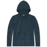StringKing Women's Pima Cotton Lightweight Hoodie - Sharp Fit, Navy, Front