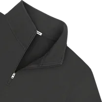 StringKing Men's Pima Terry Quarter Zip - Relaxed Fit, Black, Detail