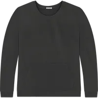 StringKing Men's Pima Terry Crew Sweatshirt - Relaxed Fit, Black, Front