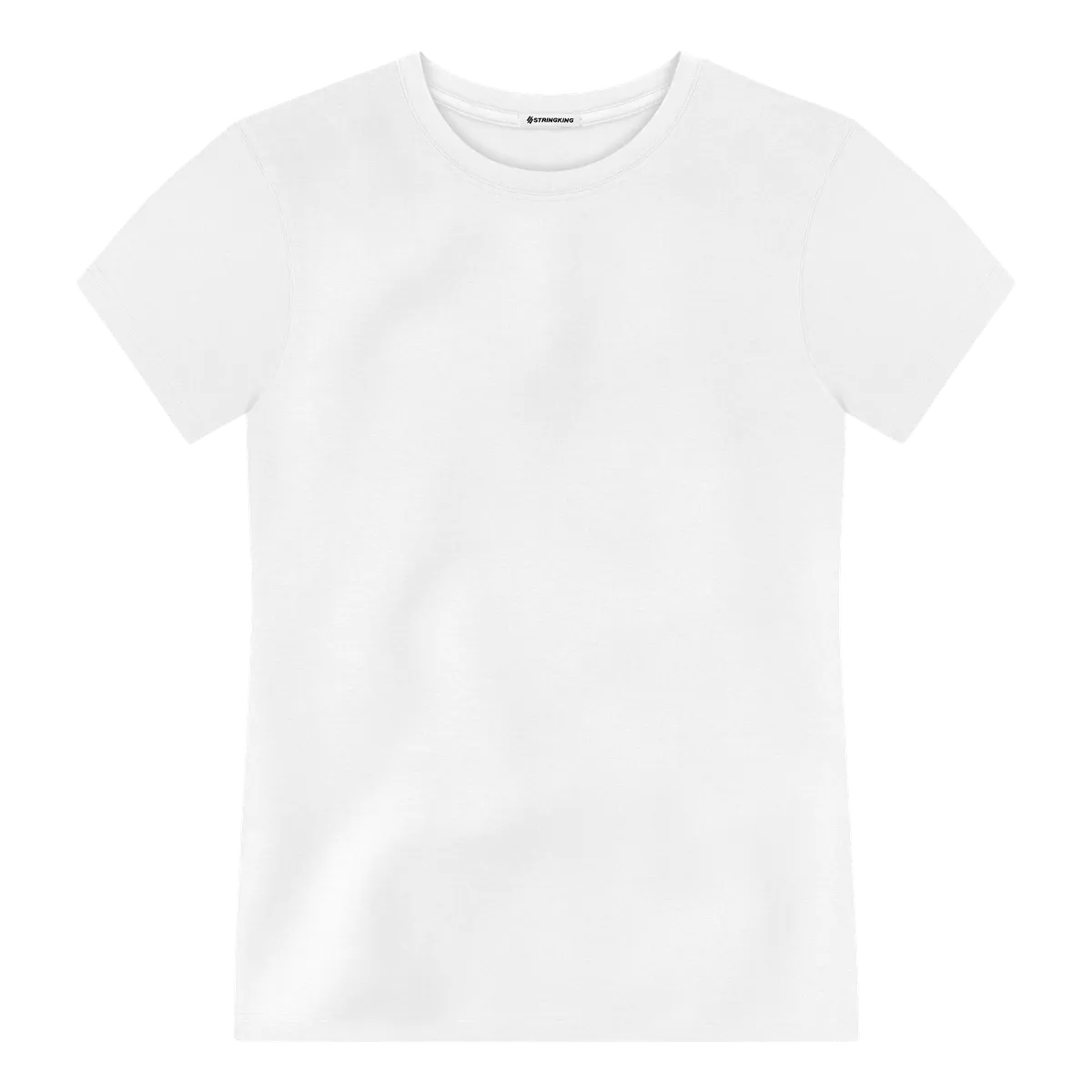 StringKing Men's Pima Jersey Tee - Sharp Fit, White, Front