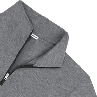StringKing Men's FlexStyle Quarter Zip - Relaxed Fit, Heather Gray, Detail