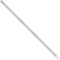 StringKing Starter Goalie Shaft - 30″, Silver, Full Length, Angled, Left Side, With Butt End