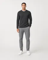 StringKing Men's StayWarm Sweater - Sharp Fit, Black, Full Front - Human Model