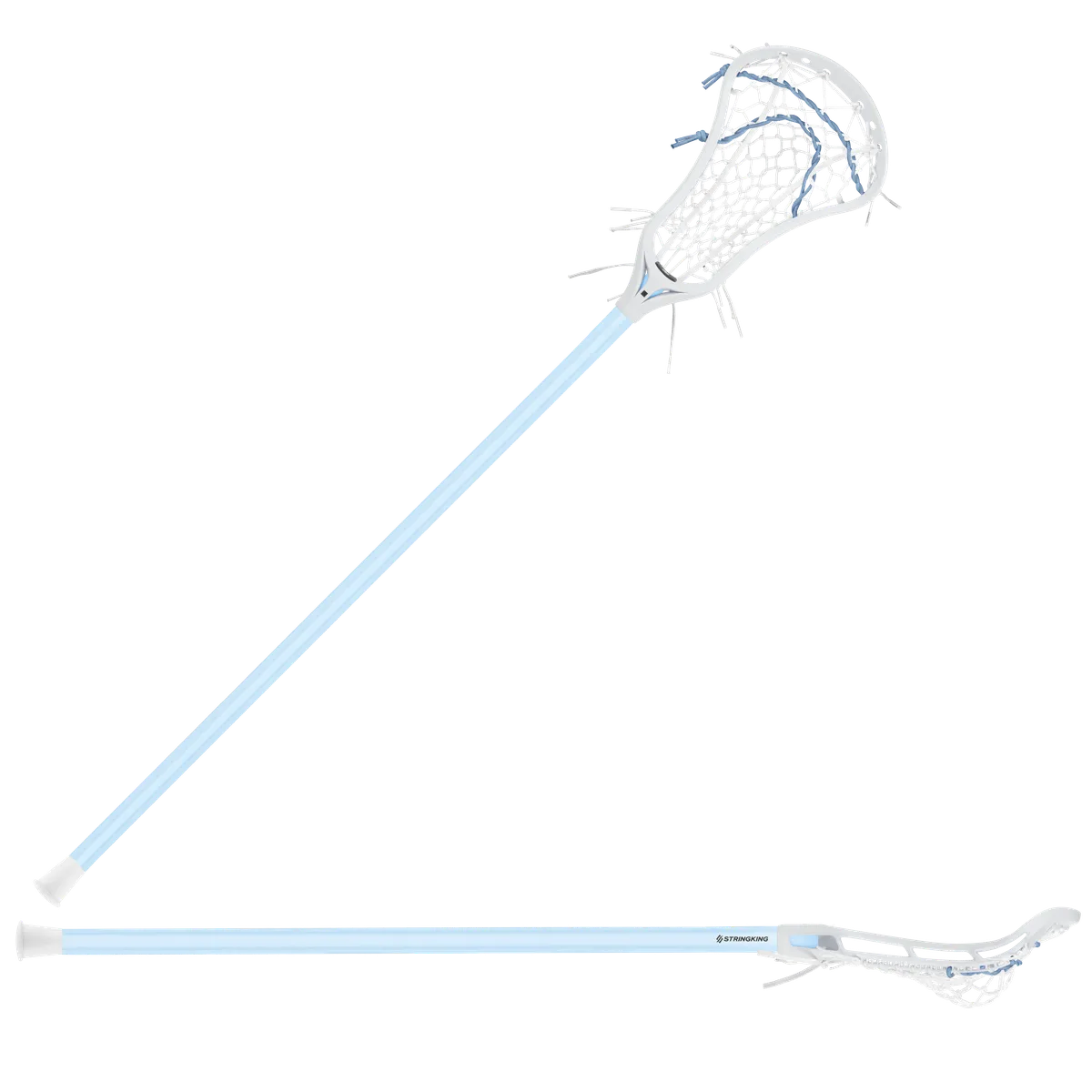 StringKing Women's Complete - Stock, Legend, Composite 2, Mid, Tech Trad, White / Carolina, Full Stick Diagonal, Horizontal