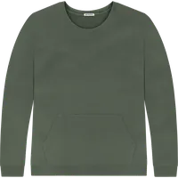 StringKing Men's Pima Terry Crew Sweatshirt - Relaxed Fit, Moss, Front