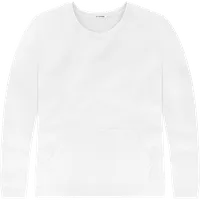 StringKing Men's Pima Terry Crew Sweatshirt - Relaxed Fit, White, Front